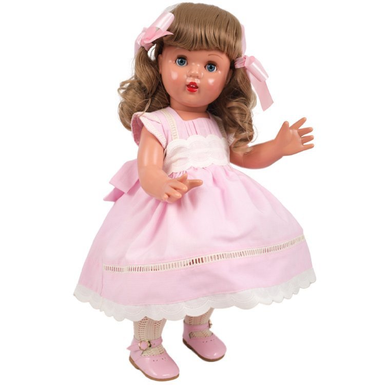 Mariquita Pérez Puppe 50 cm - Mit rosa Kapuzenkleid
