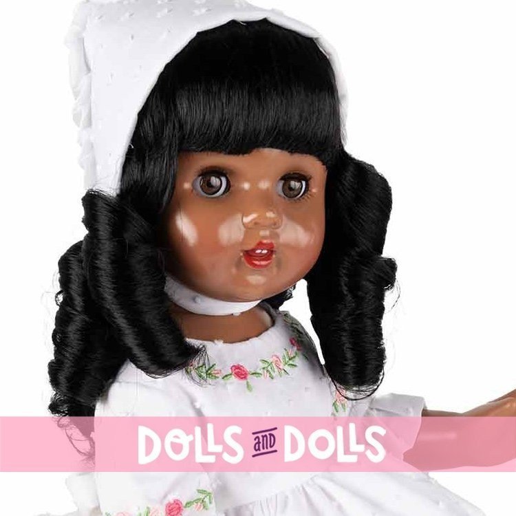 Mariquita Pérez Puppe 50 cm - Afroamerikanerin im weißen Kleid