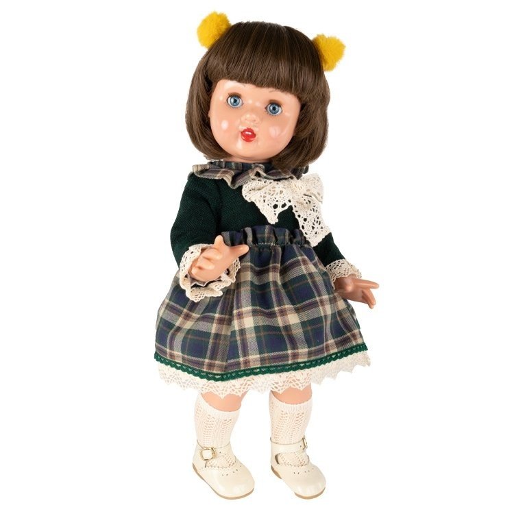 Mariquita Pérez Puppe 50 cm - Mit grün kariertem Outfit