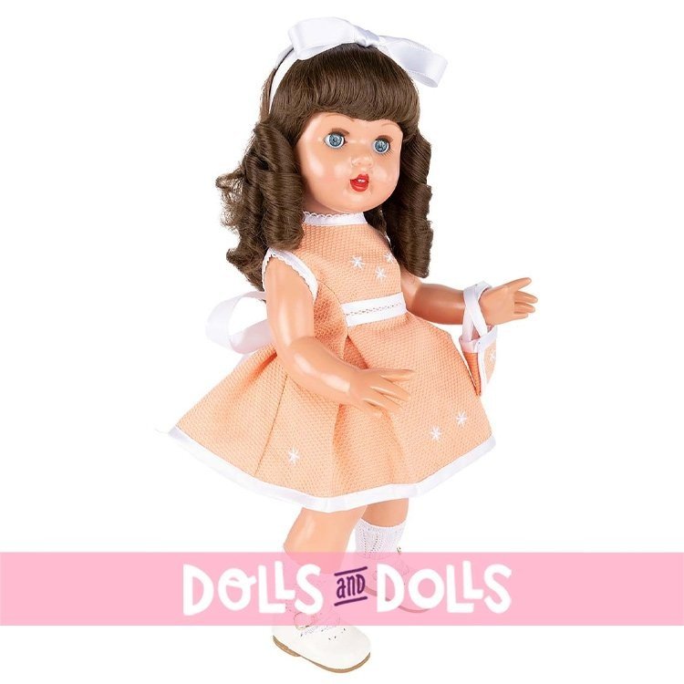 Mariquita Pérez Puppe 50 cm - Mit lachsfarbenem Kleid