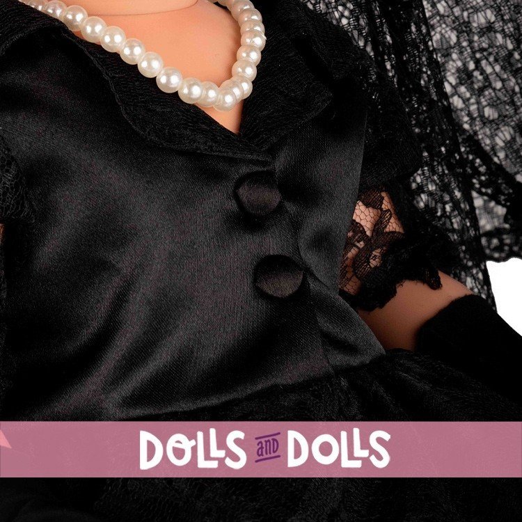 Mariquita Pérez Puppe 50 cm - Mit schwarzem Kleid und spanischem Schal