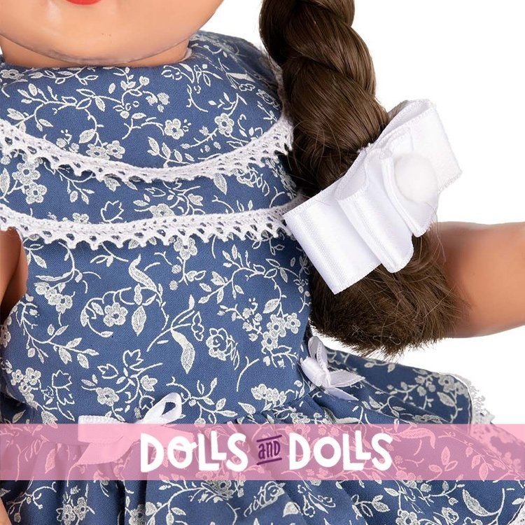 Mariquita Pérez Puppe 50 cm - Mit blauem Blumenkleid