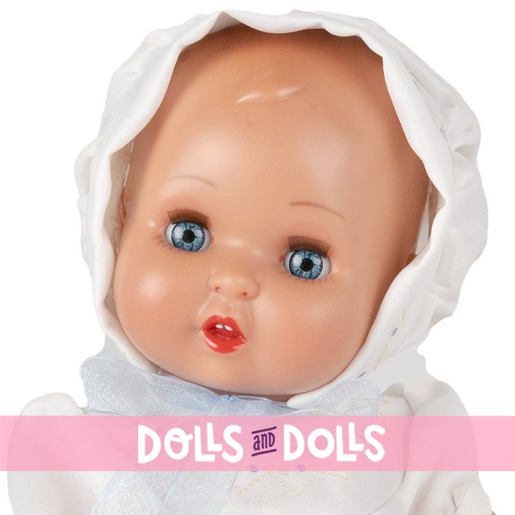 Baby Juanín Puppe 40 cm - Mit weißem Strampler und Kapuze