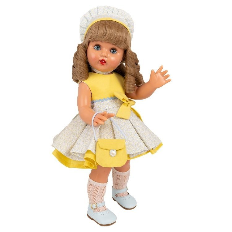 Mariquita Pérez und Juanín Perez Puppen 50 cm - Gelbes Kleid 2024 + Gestreiftes Hemd 2024