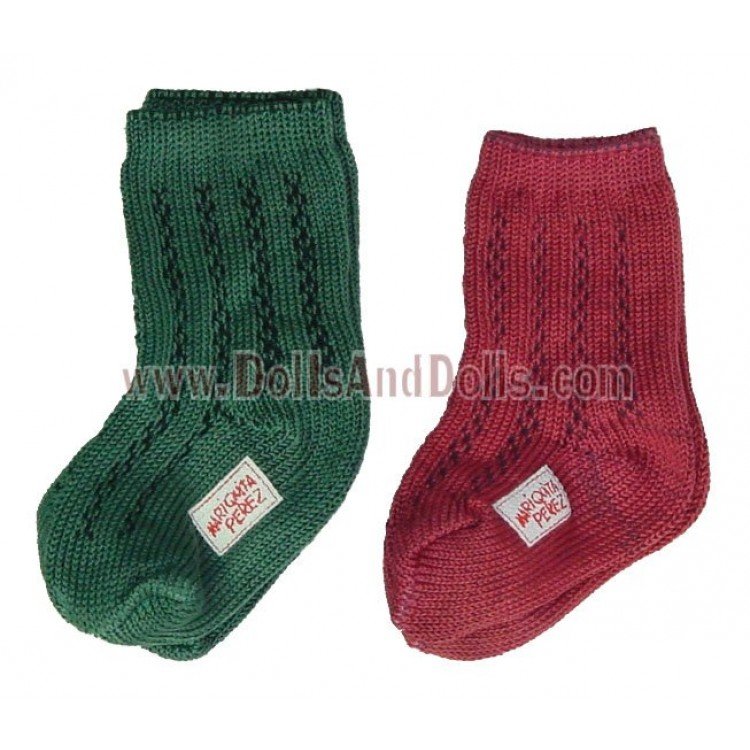 Rote und grüne Socken (je ein Paar)