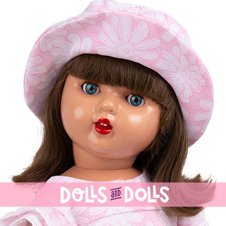 Mariquita Pérez Puppe 50 cm - Rosa geblümtes Kleid