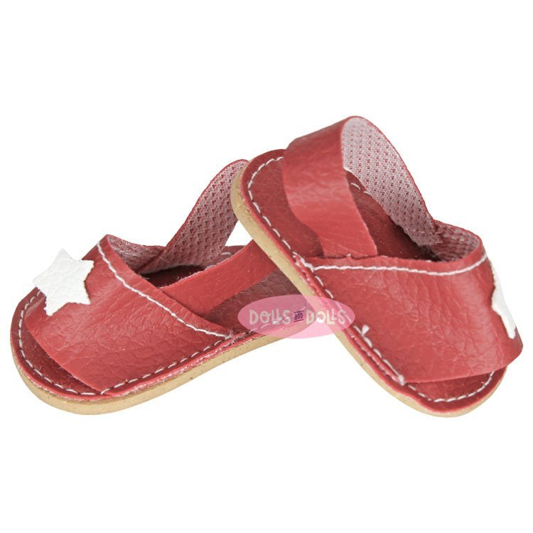 Zubehör für Nines d'Onil 30 cm Puppe - Mia und Pippa - Rote Sandalen mit Stern