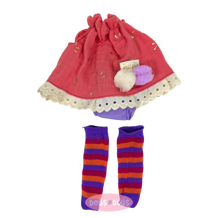 Kleidung für Nines d'Onil Puppen 30 cm - Mia - Korallen-Ensemble