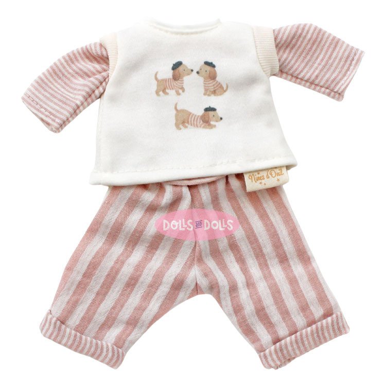 Kleidung für Nines d'Onil Puppen 30 cm - Pippa - Set mit Hundemotiv