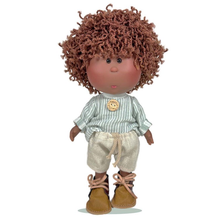 Nines d'Onil Puppe 23 cm - Little Mio mit braunem Wollhaar