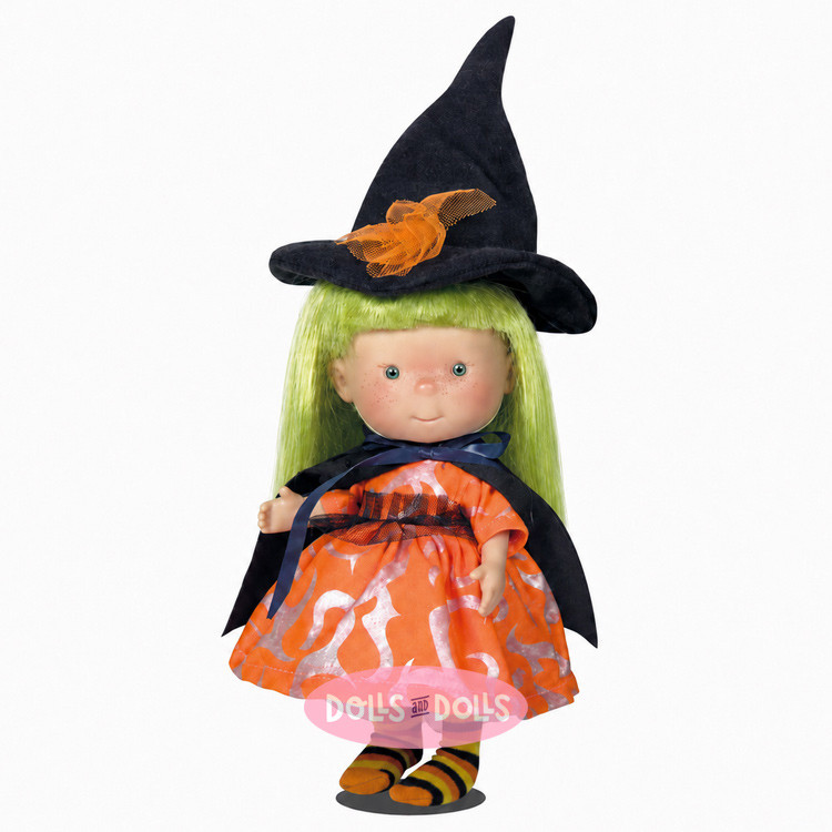 Nines d'Onil Puppe 23 cm - Little Pippa Hexe mit grünen Haaren
