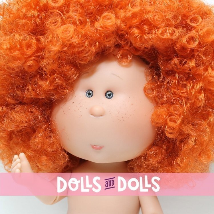 Nines d'Onil Puppe 30 cm - GELENKTE Mia - Mia mit lockigem rotem Haar - Ohne Kleidung