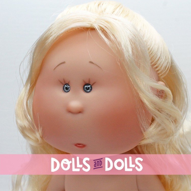 Nines d'Onil Puppe 30 cm - Mia mit gewelltem blondem Haar - Ohne Kleidung