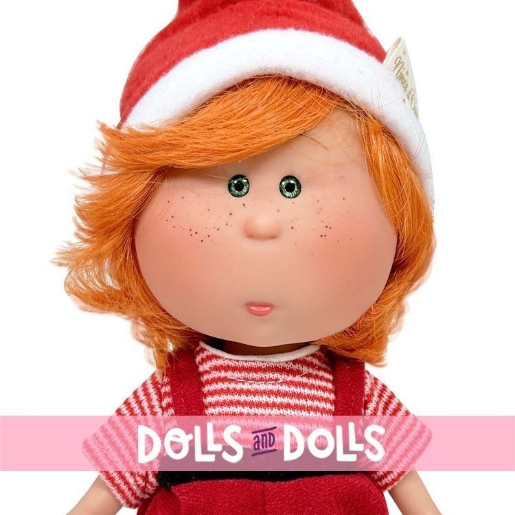 Nines d'Onil Puppe 23 cm - Little Mio Christmas - Rothaarige im Elfenkostüm