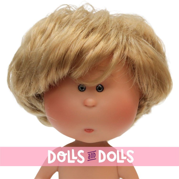 Nines d'Onil Puppe 23 cm - Little Mio blond mit grauen Augen - Ohne Kleidung