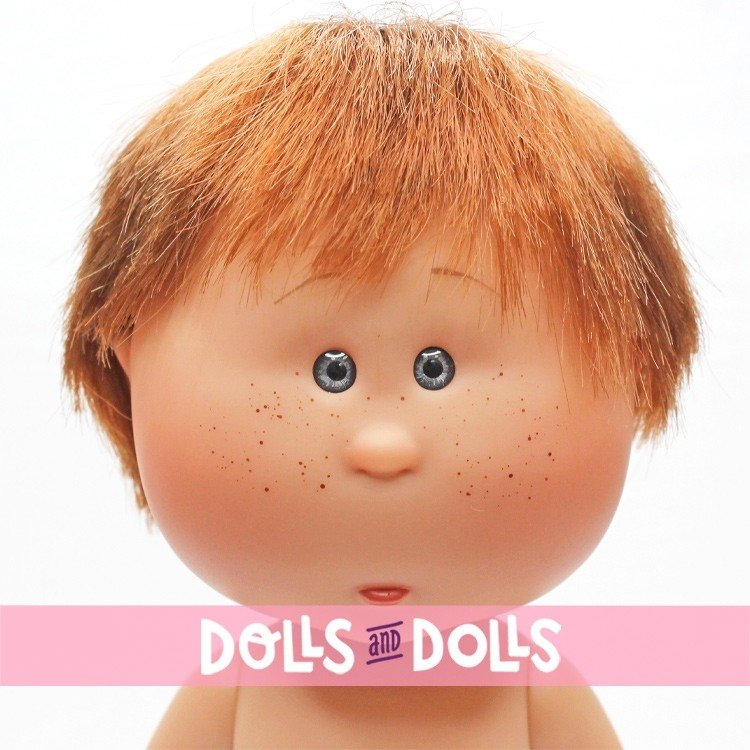 Nines d'Onil Puppe 23 cm - Little Mio mit glattem rotem Haar - Ohne Kleidung