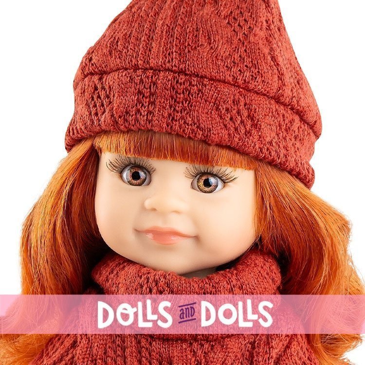 Paola Reina Puppe 32 cm - Las Amigas - Cleo in geblümtem Kleid und rotem Pullover