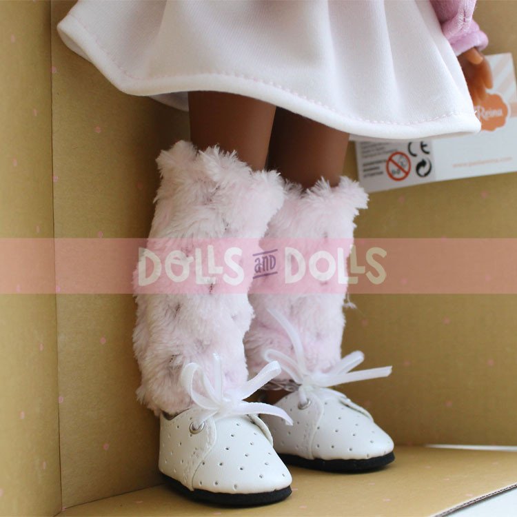 Paola Reina Puppe 32 cm - Las Amigas - Kim mit rosa Mantel und weißem Rock