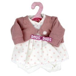 Antonio Juan Puppen-Outfit 33-34 cm - Rosafarbenes Stern-Print-Outfit mit rosa Jacke