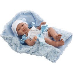 Así Puppe 43 cm - Pablo mit Strampler und Datschadecke
