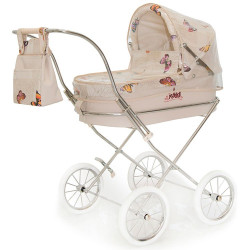Beige Regenhülle für Bebelux runden Puppenwagen