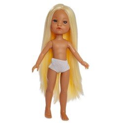 Berjuan Puppe 35 cm - Boutique Puppen - Fashion Girl blond mit extra langen Haaren ohne Kleidung