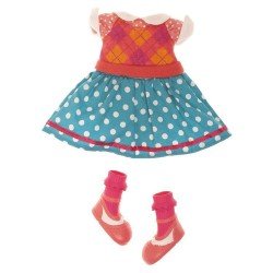 Lalaloopsy Puppe Outfit 31 cm - Kleid mit Rauten und Tupfen