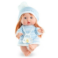 Marina & Pau Puppe 26 cm - Nenotes Party Edition - Blaue Wolle