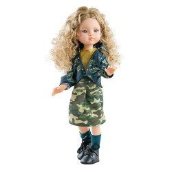 Paola Reina Puppe 32 cm - Las Amigas Articulated - Manica mit Militärdruck-Outfit
