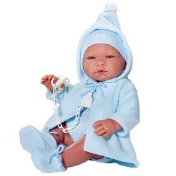 Así Puppe 43 cm - Pablo mit hellblauem Dufflecoat