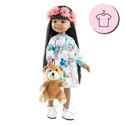 Outfit für Paola Reina Puppe 32 cm - Las Amigas - Meily Blumenkleid