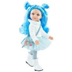 Paola Reina Puppe 32 cm - Las Amigas Funky - Nieves mit Winteroutfit und Tasche