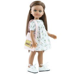 Paola Reina Puppe 32 cm - Las Amigas - Simona mit Blumenkleid und Tasche