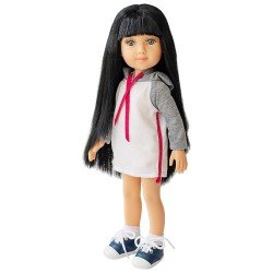 Reina del Norte Puppe 32 cm - Beata mit weiß-grauem Kleid