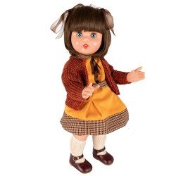 Mariquita Pérez Puppe 50 cm - Mit Winterset Ocker Schürze