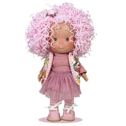 Nines d'Onil Puppe 23 cm - Little Pippa mit rosa Wollhaar