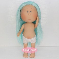 Nines d'Onil Puppe 30 cm - Mia mit blauen Haaren - Ohne Kleidung