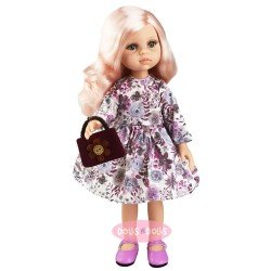 Paola Reina Puppe 32 cm - Las Amigas - Rosa mit Blumenkleid und Tasche