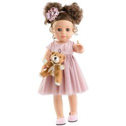 Paola Reina Puppe 45 cm - Soy tú - Ani mit Kronenkleid und Teddybär