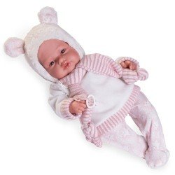 Antonio Juan Puppe 50 cm - BabyDoo Palabritas mit einer Haube mit kleinen Ohren