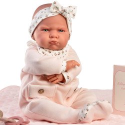 Antonio Juan Puppe 52 cm - "Mi Primer Reborn" Berta mit einer gesteppten Decke