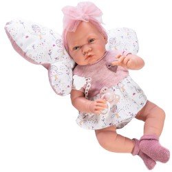 Antonio Juan Puppe 42 cm - Neugeborenes mit Schmetterlingskissen