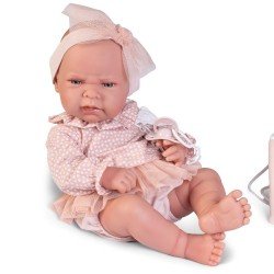 Antonio Juan Puppe 42 cm - Neugeborenes Lea mit Katzentasche