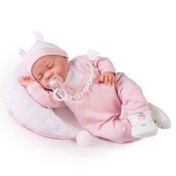 Antonio Juan Puppe 42 cm - Sleeping Luna Neugeborenes mit Kissen und Einhornschuhen