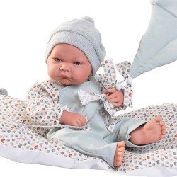 Antonio Juan Puppe 42 cm - Neugeborenes Baby Nico mit Drachen und Kissen