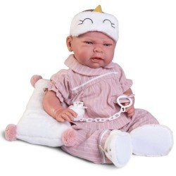 Antonio Juan Puppe 42 cm - Sweet Reborn Lea im Pyjama und mit Maske
