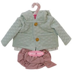 Antonio Juan Puppe Outfit 40 - 42 cm - Sweet Reborn Collection - Set mit grüner Jacke