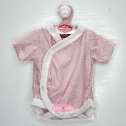 Antonio Juan Puppe Outfit 40 - 42 cm - Sweet Reborn Collection - Rosa gepunkteter Body mit Windel