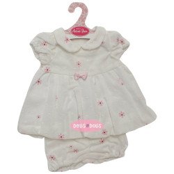 Outfit für Antonio Juan Puppe 40-42 cm - Weißes Ensemble mit rosa Blumen