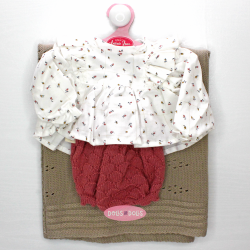 Antonio Juan Puppe Outfit 40 - 42 cm - Sweet Reborn Collection - Blumenset und Toquilla